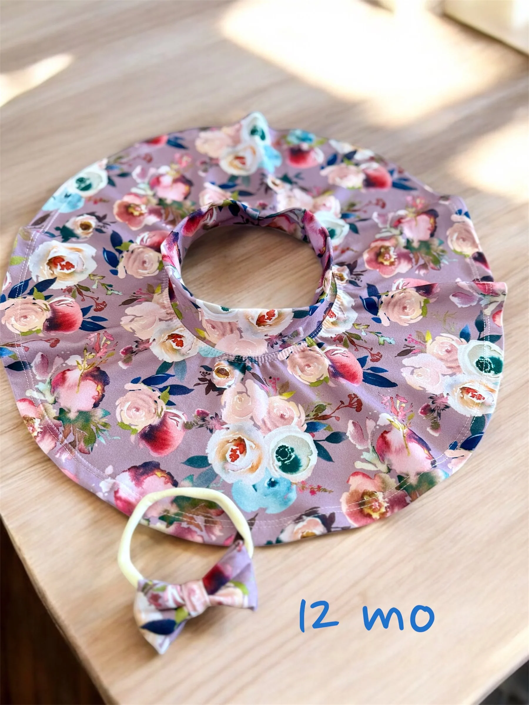 12 month Circle Skirt and bow