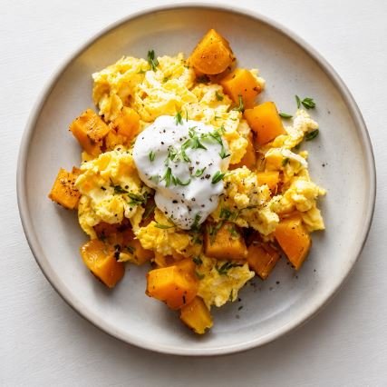 EGG SCRAMBLE WITH PUMPKIN 