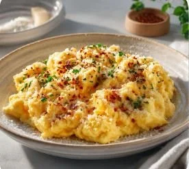 CHEESY PARMESAN EGGS - CALORIES:394 / P:45g F:24g C:1g
