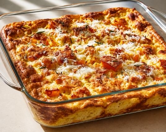 PUMPKIN FRITTATA - CALORIES:320 / P:33g F:13g C:21g 