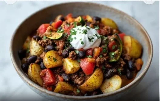 BEEF &amp; BLACK BEAN CHILLI - CALORIES:524 / P:46g F:13g C:60g