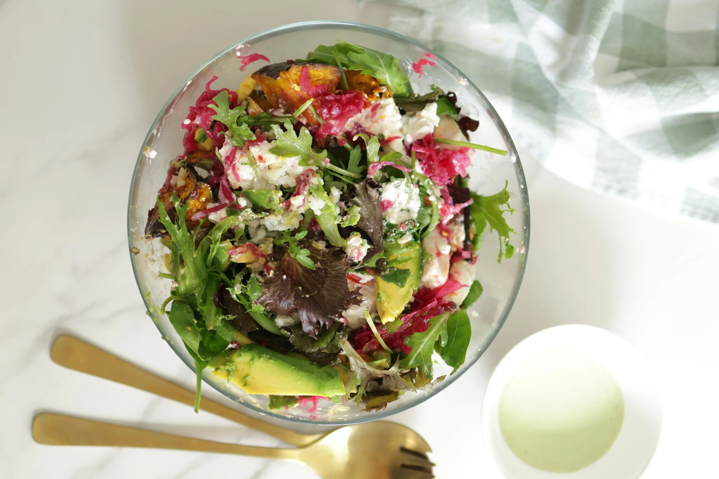 EASY CHICKEN &amp; PUMPKIN SALAD - CALORIES:512 / P:47g F:19g C:46g