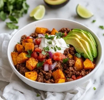 SPICY BEEF &amp; PUMPKIN BOWL - CALORIES:564 / P:48g F:24g C:43g