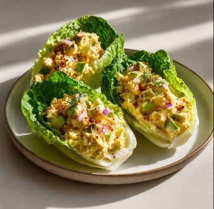 EGG SALAD LETTUCE BOATS - CALORIES:343 / P:36g F:18g C:9g
