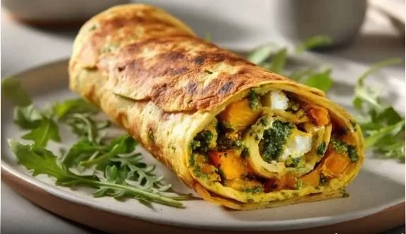 PUMPKIN PESTO PROTEIN WRAP - CALORIES:503 / P:58g F:17g C:35g