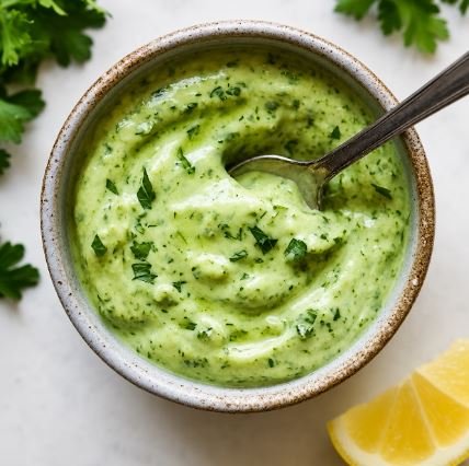 ZESTY GREEN GODDESS DRESSING - CALORIES: 53 (Per Serve) / P:6.2g F:2.2g C:2g
