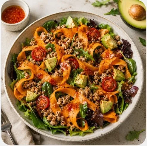 CHICKEN &amp; SWEET POTATO SALAD - CALORIES:530 / P:35g F:18g C:60g 