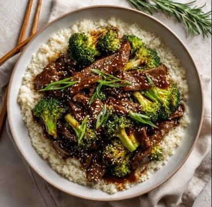 BEEF &amp; BROCCOLI STIR-FRY - CALORIES: 596 / P:51g F:39.1g C:16.9g