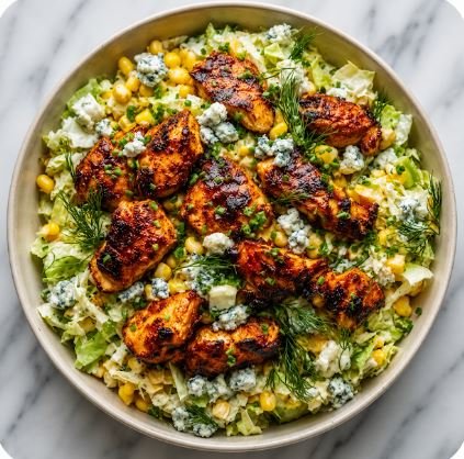 BUFFALO CHICKEN SALAD - CALORIES: 538 / P: 66g F: 18g C: 26g