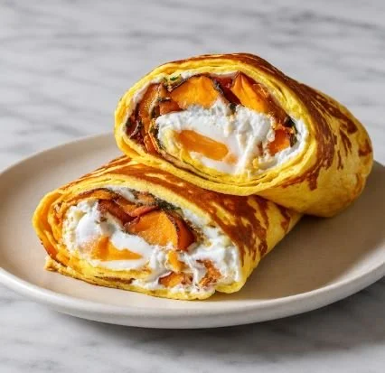CAESAR EGG WRAP - CALORIES: 380 / P: 49g F: 12g C: 20g