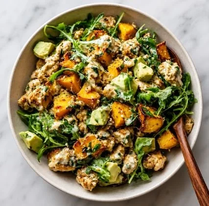 QUICK &amp; DELISH CHICKEN SALAD - CALORIES: 558 / P:63g F:18g C:33g