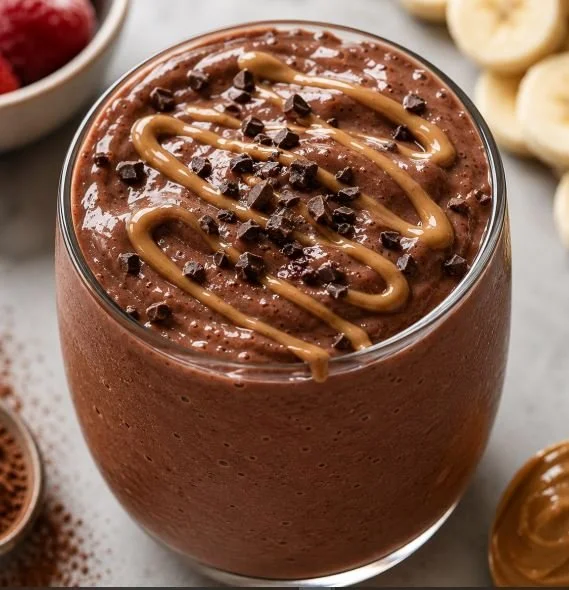 MEGA CHOC PROTEIN DESSERT - CALORIES: 350 / P: 32.6g F:9.5g C: 28.3g
