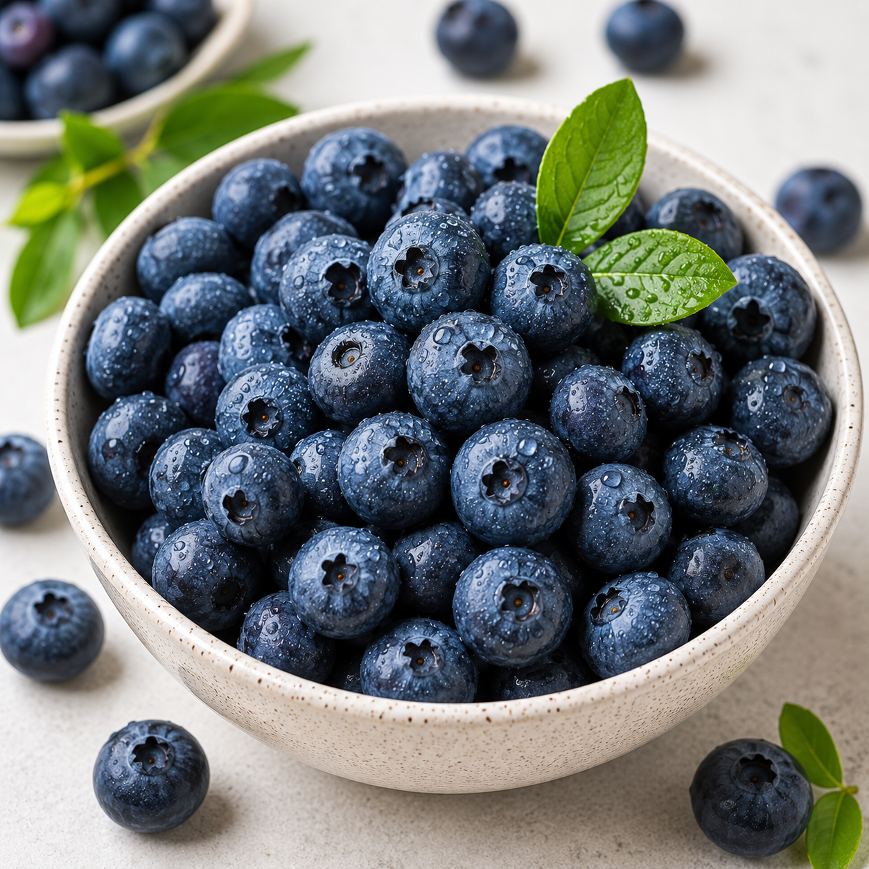 FRESH BLUEBERRIES (125g) - CALORIES: 62 / P:0.8g F:0g C:12.4g