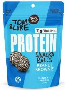 TOM &amp; LUKE SNACK BALLS - (4 BALLS) - CALORIES:186 / P:8.9g F:7.3g C:18.3g