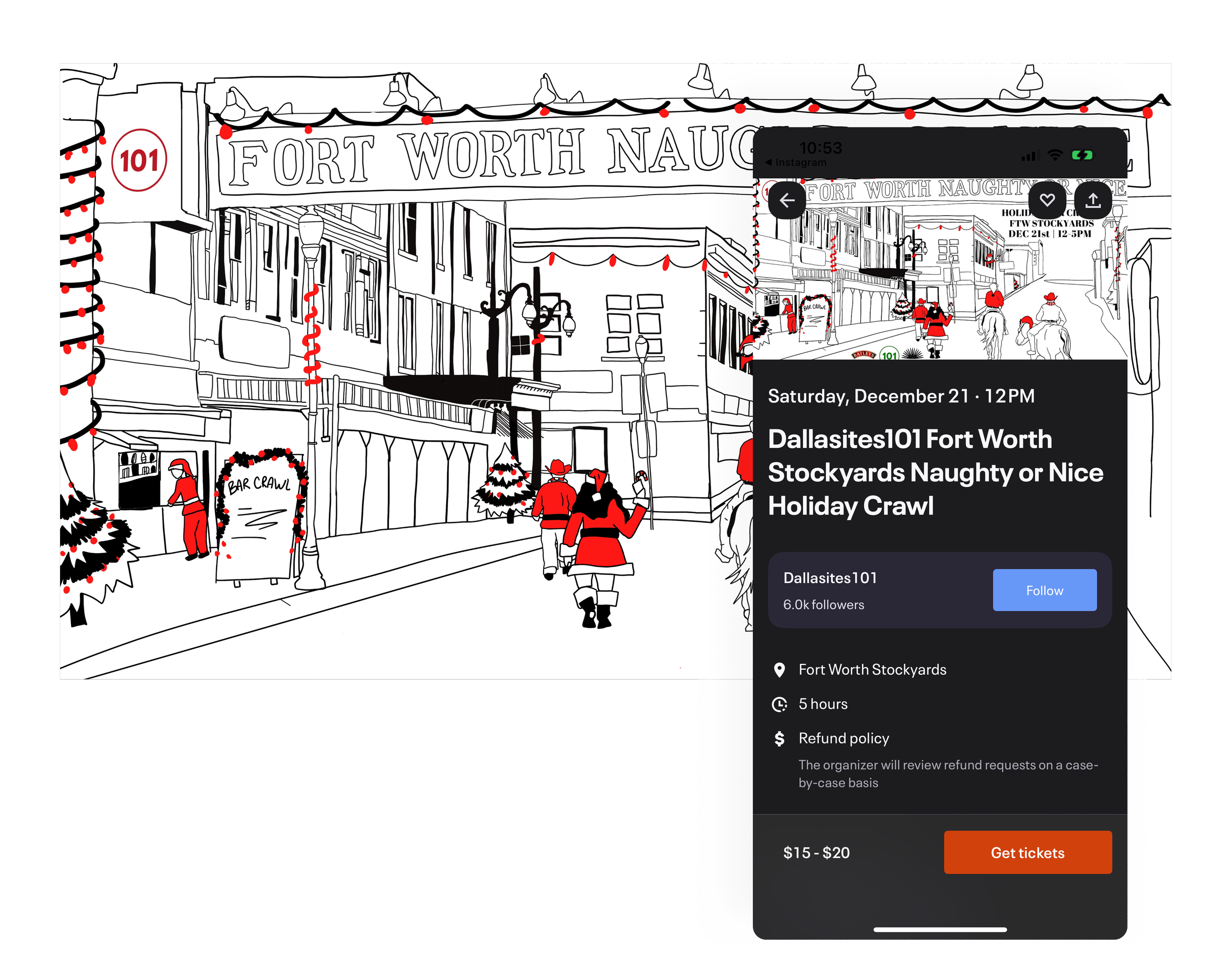 Dallasites 101 Illustration & Event Marketing Collateral
