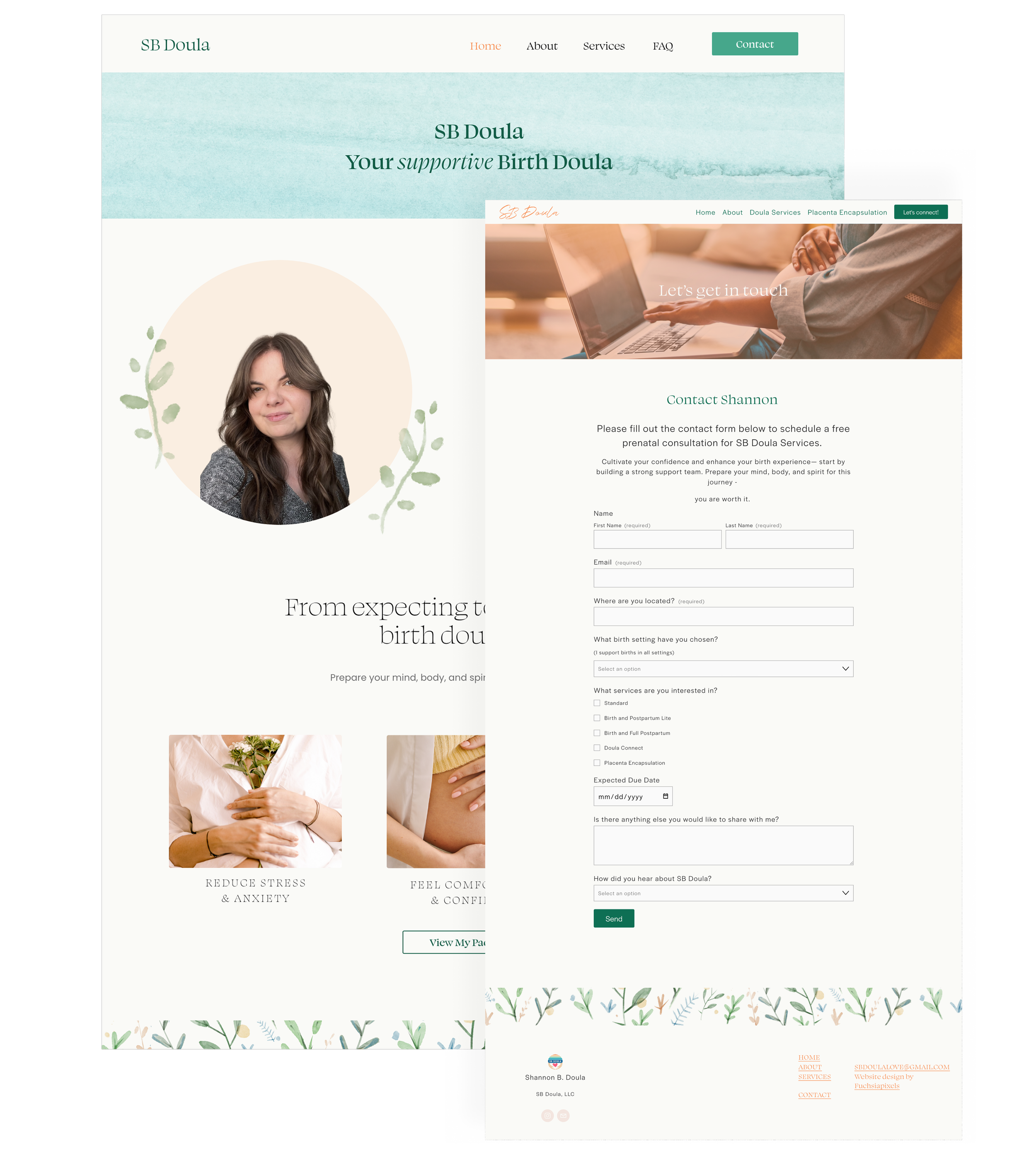 Doula Service Website Design & Brand Strategy