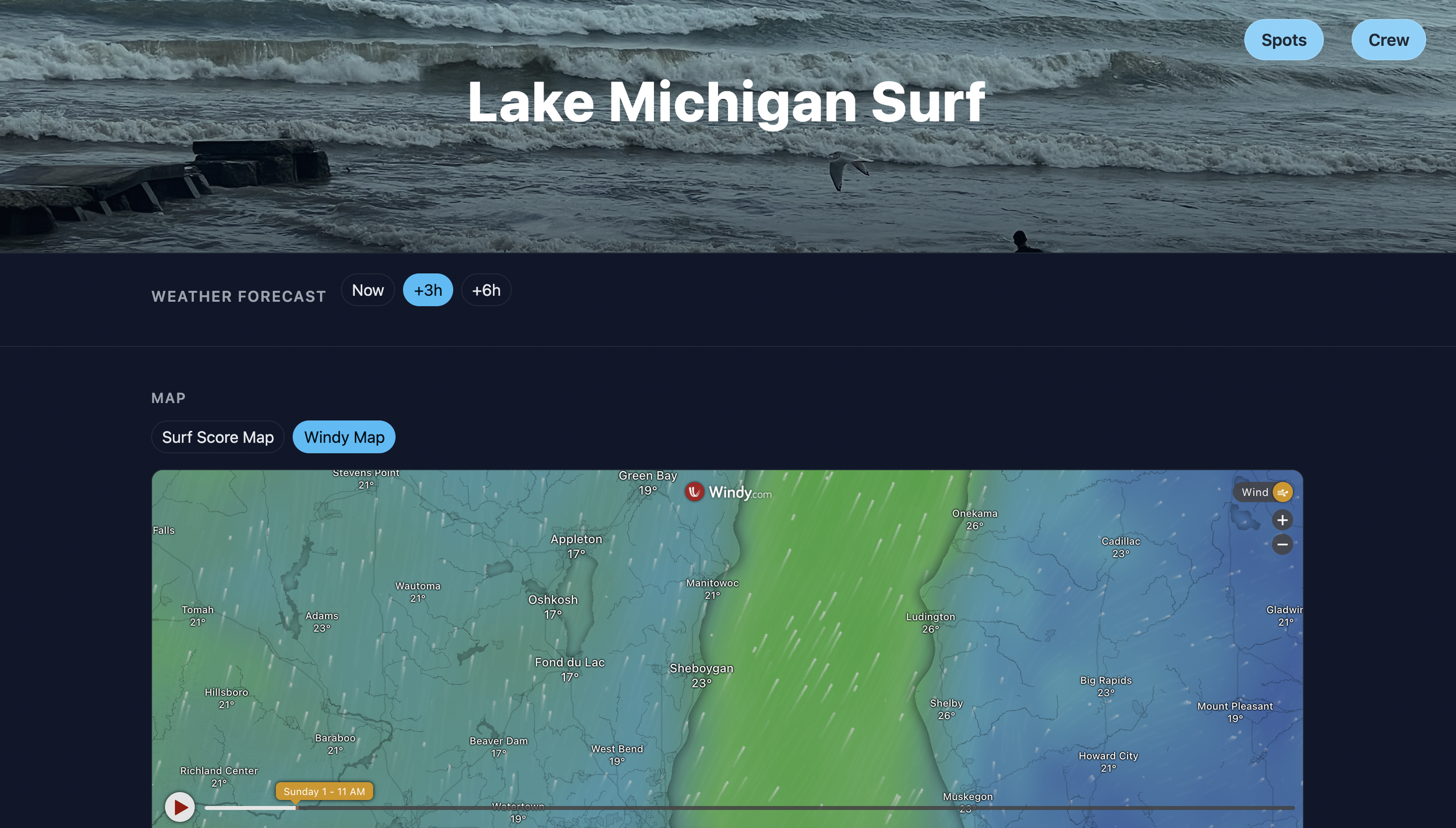 Surf's UP - Lake Michigan Surf Forecasting and Coordination App