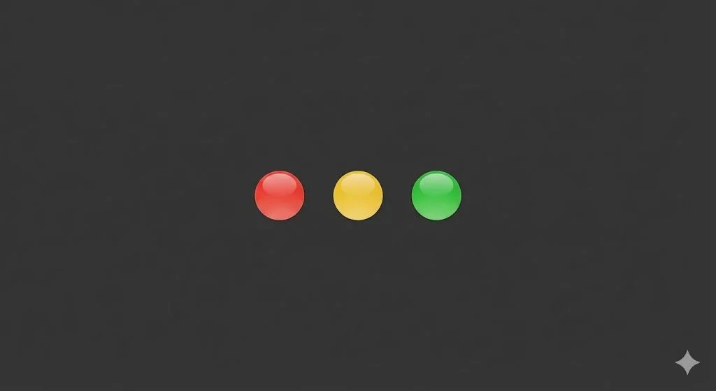Red, yellow, and green window control dots for the Outdoor Wilderness Skills digital classroom interface.