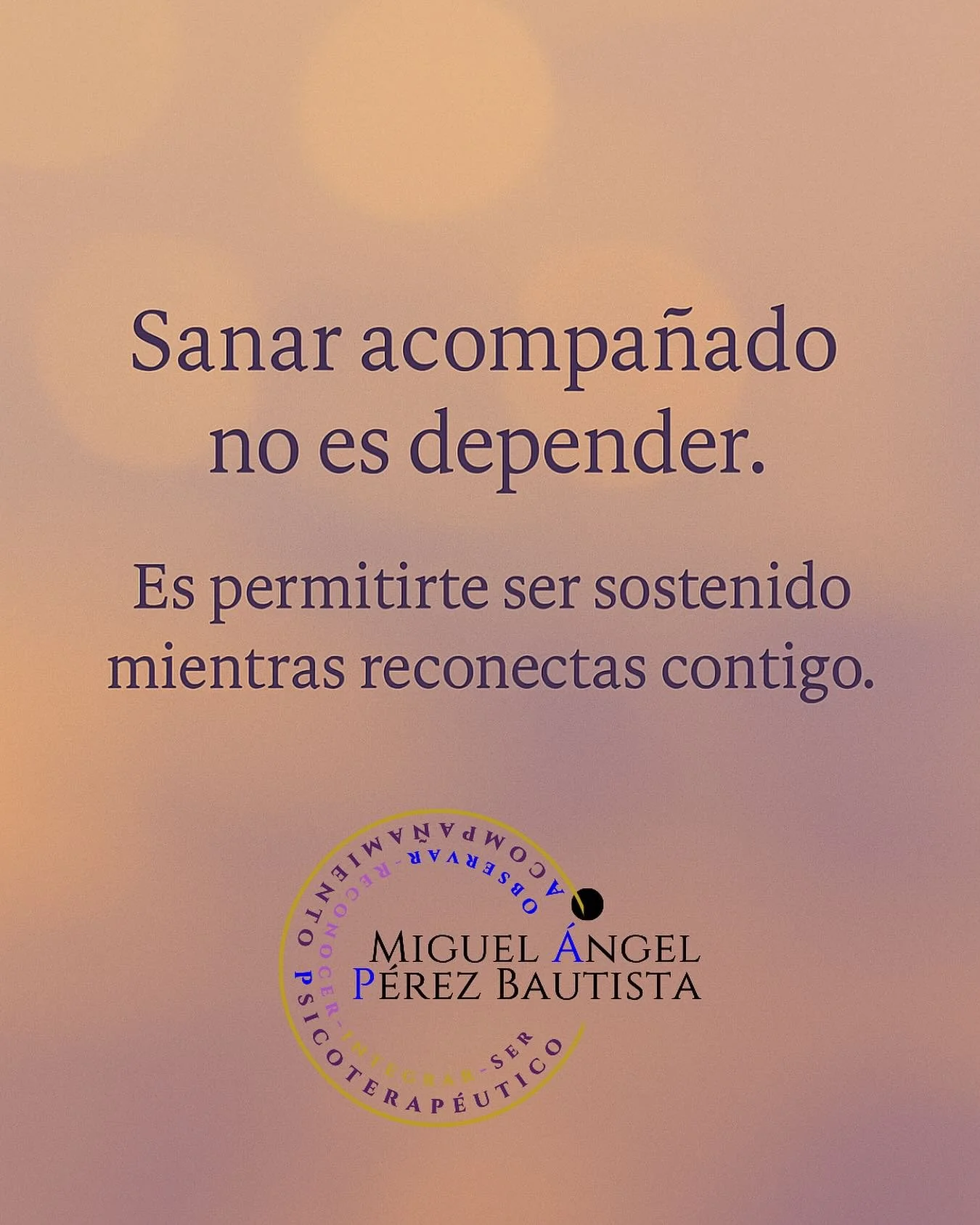 No todas las heridas se sanan solas.
Y no por debilidad, sino por historia.

A veces la herida fue acompa&ntilde;ada por silencio, indiferencia o abandono. Por eso el proceso de sanaci&oacute;n necesita de una presencia distinta: una que escuche sin 