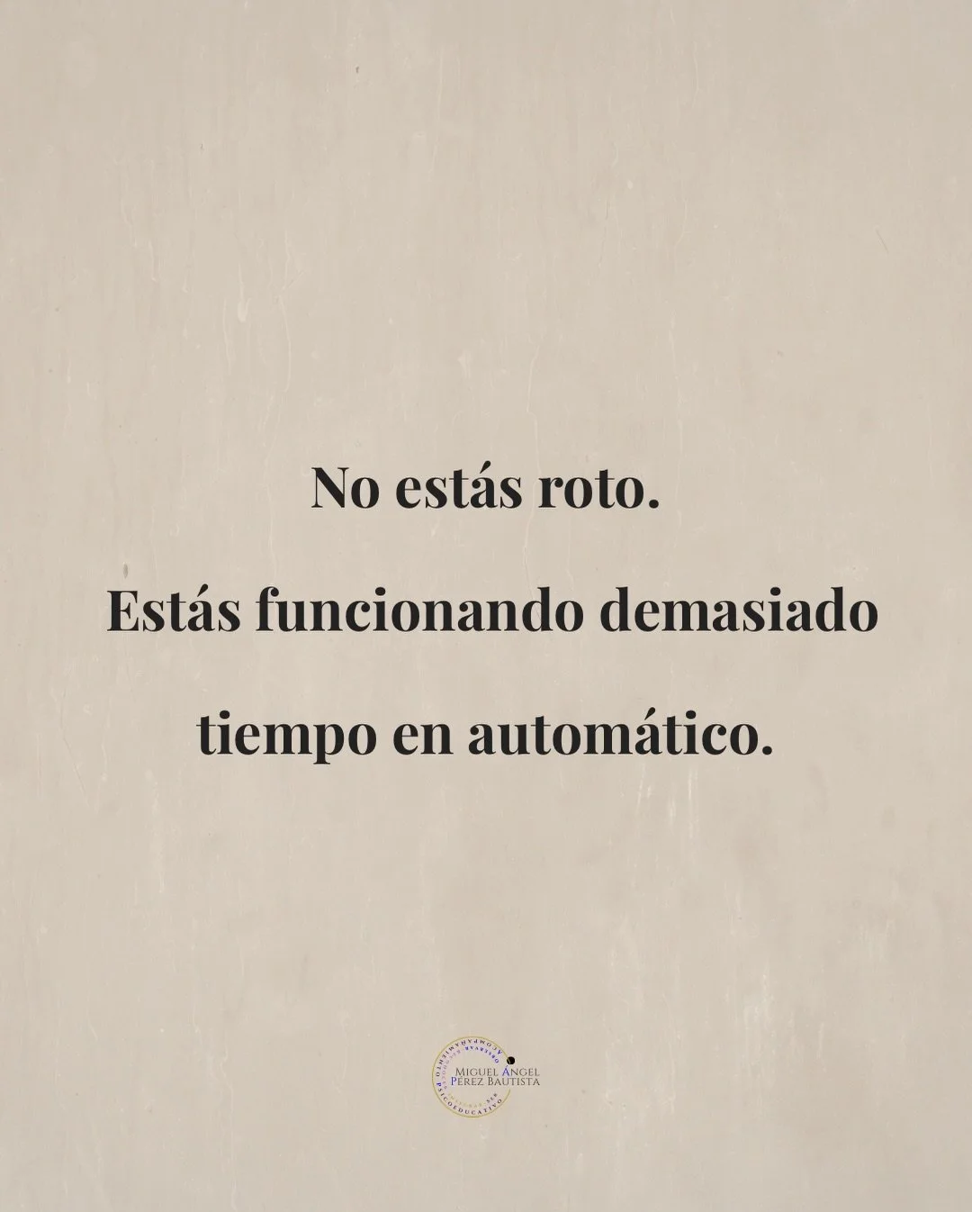 Hay personas que no est&aacute;n destruidas.

Est&aacute;n cansadas.

Y eso es distinto.

Siguen trabajando, pagando cuentas, cuidando v&iacute;nculos, resolviendo pendientes, respondiendo mensajes, sosteniendo responsabilidades.

Pero por dentro viv
