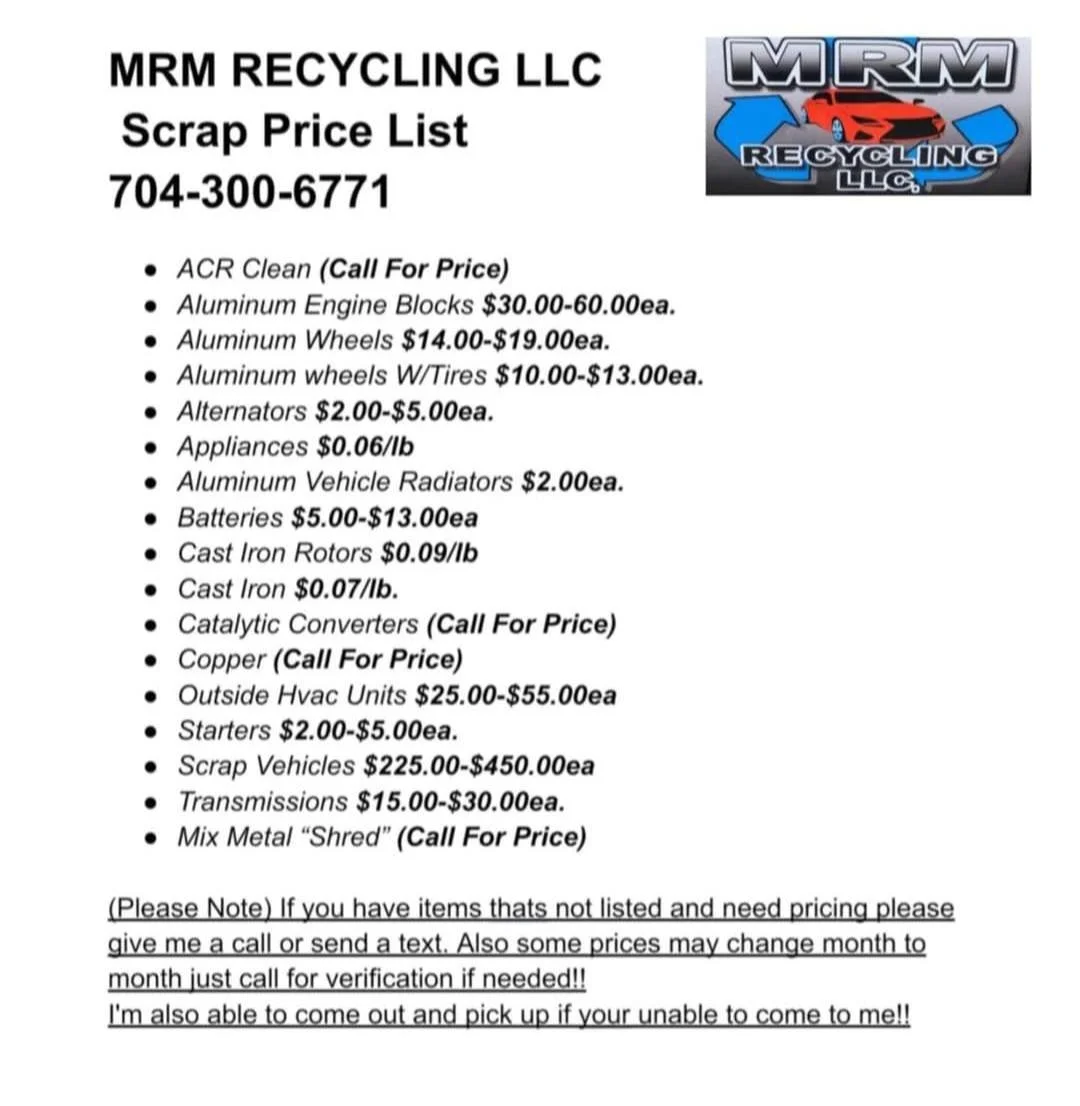 Scrap metal buying services