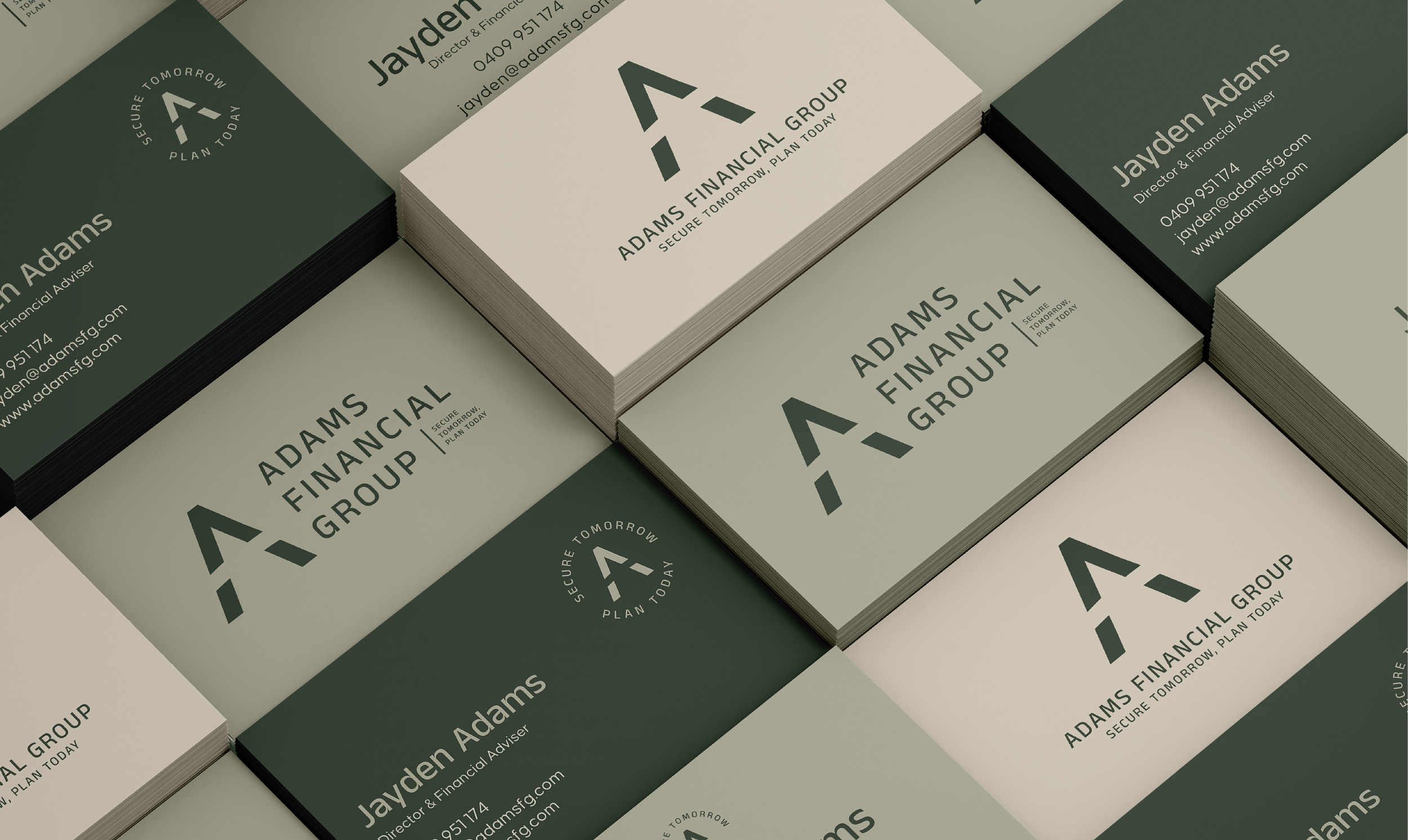adams financial group brand identity by Complete Street