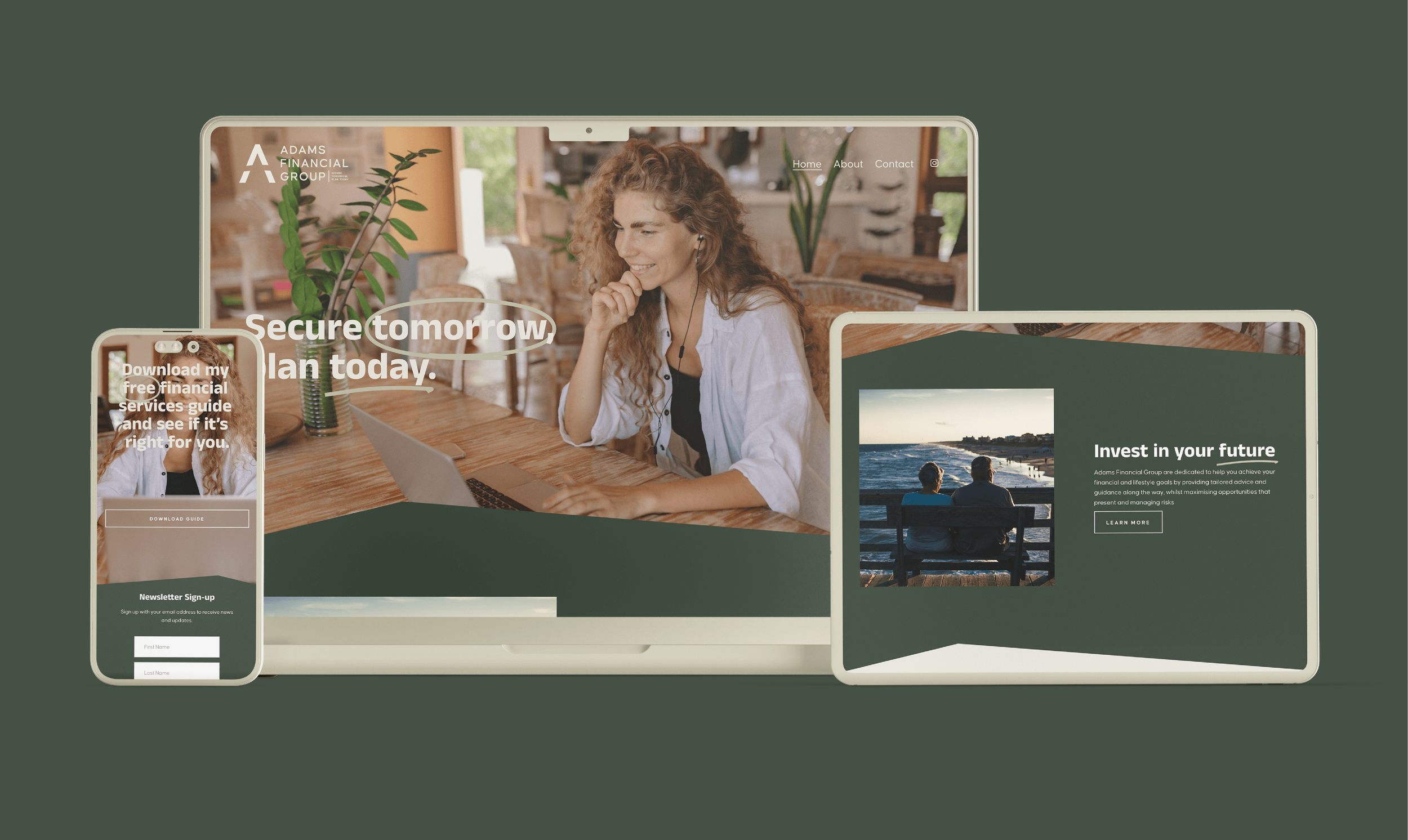 adams financial group brand identity by Complete Street