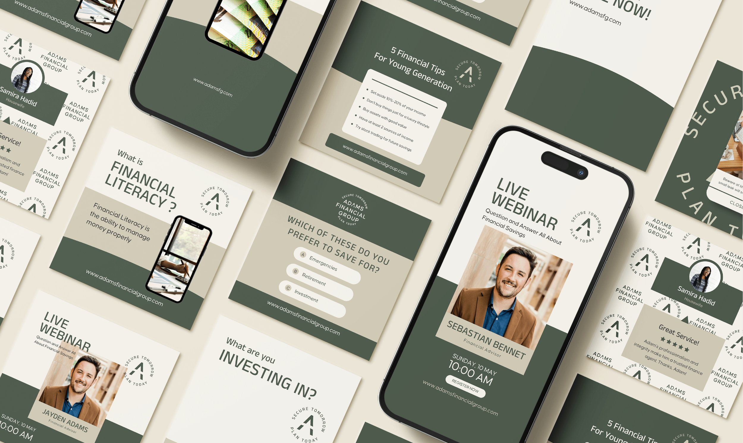 adams financial group brand identity by Complete Street