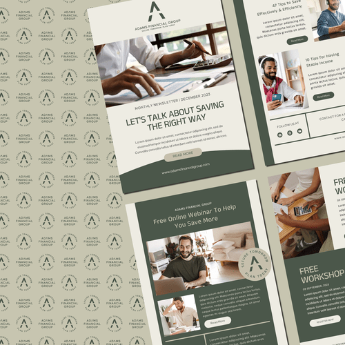 adams financial group brand identity by Complete Street