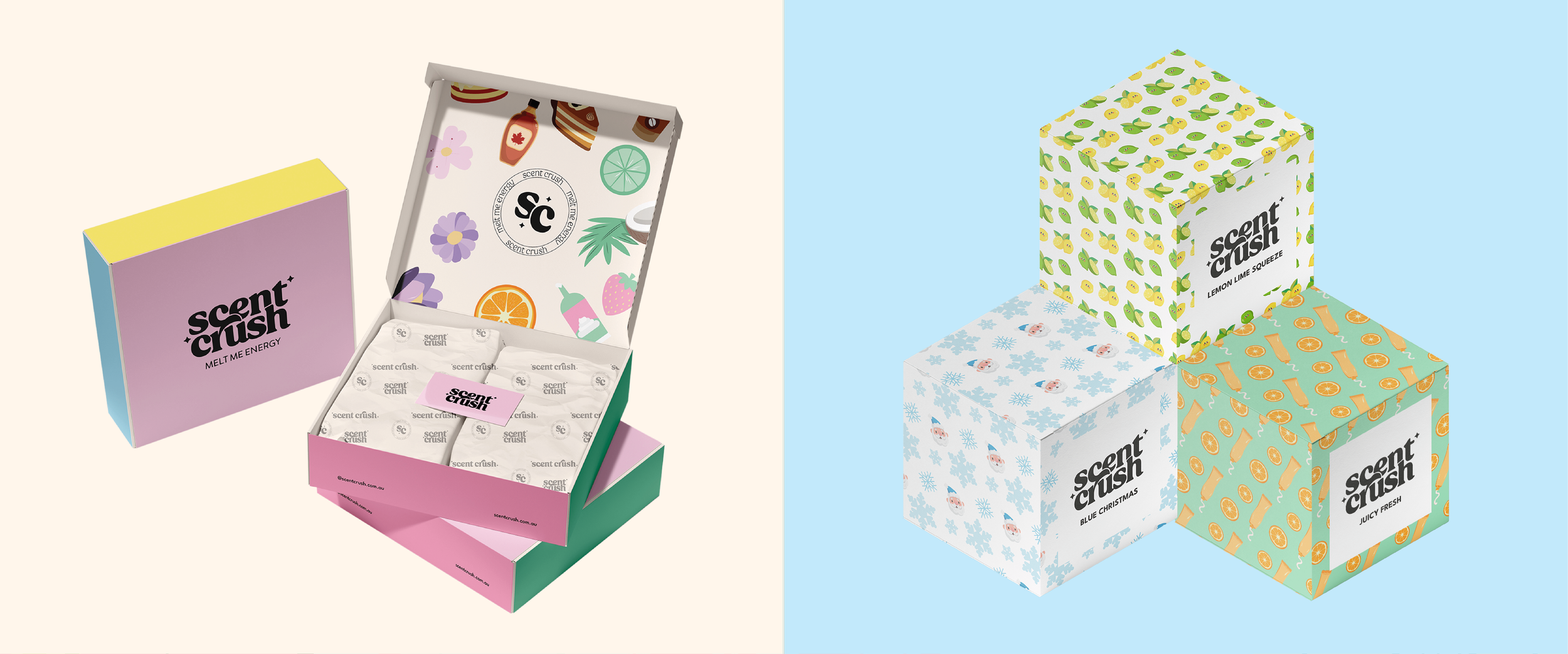 scent crush brand identity by Complete Street