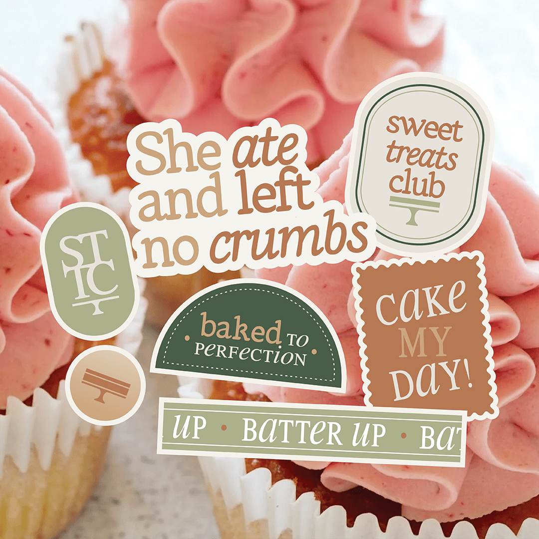 She Takes The Cake brand identity design and digital marketing assets by Complete Street