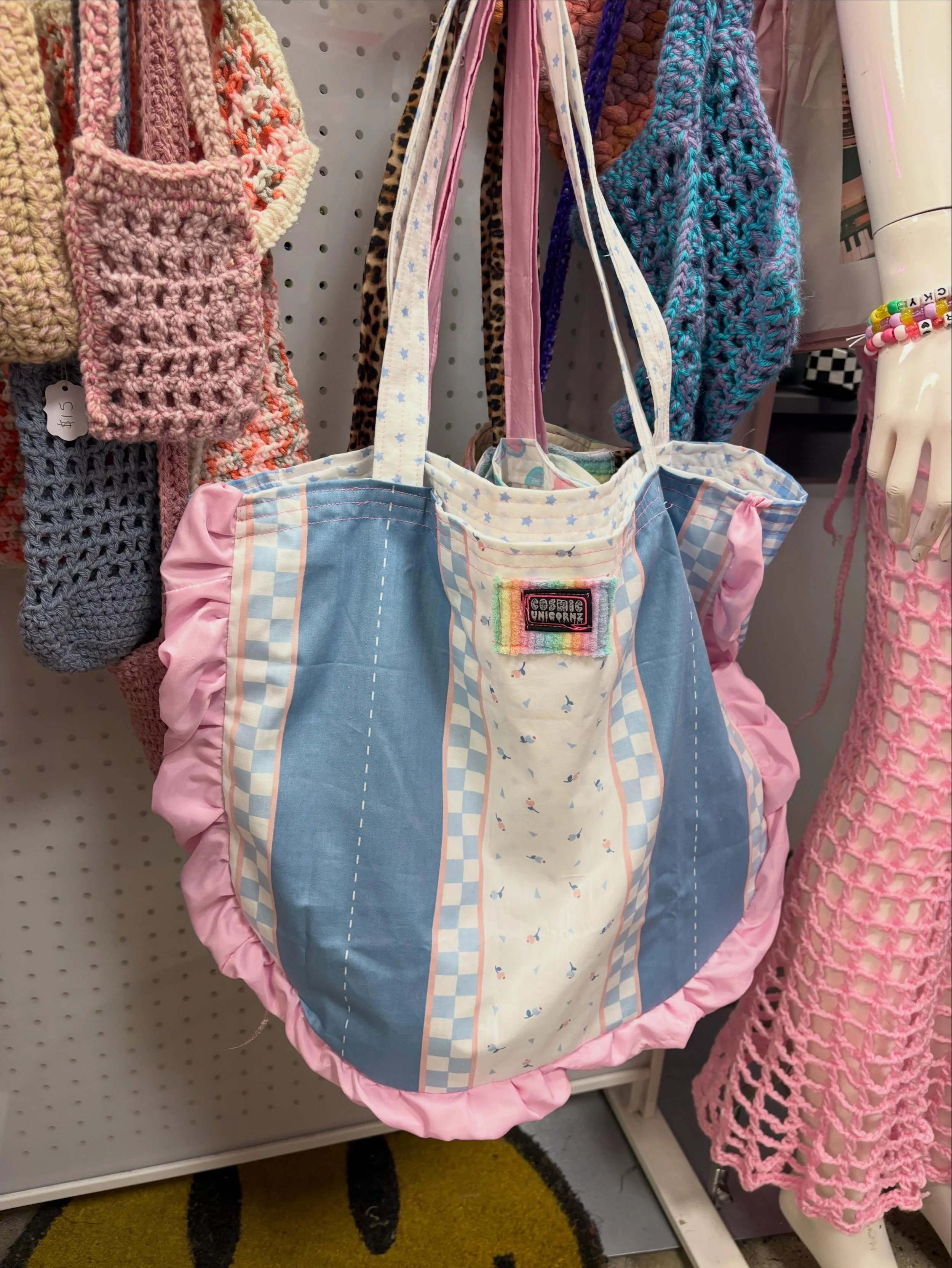 Its been a tote bag extravaganza in Cosmic Unicornz sewing classes the past few months! First three bags by me, the rest by my AMAZING students! Which is your favorite?