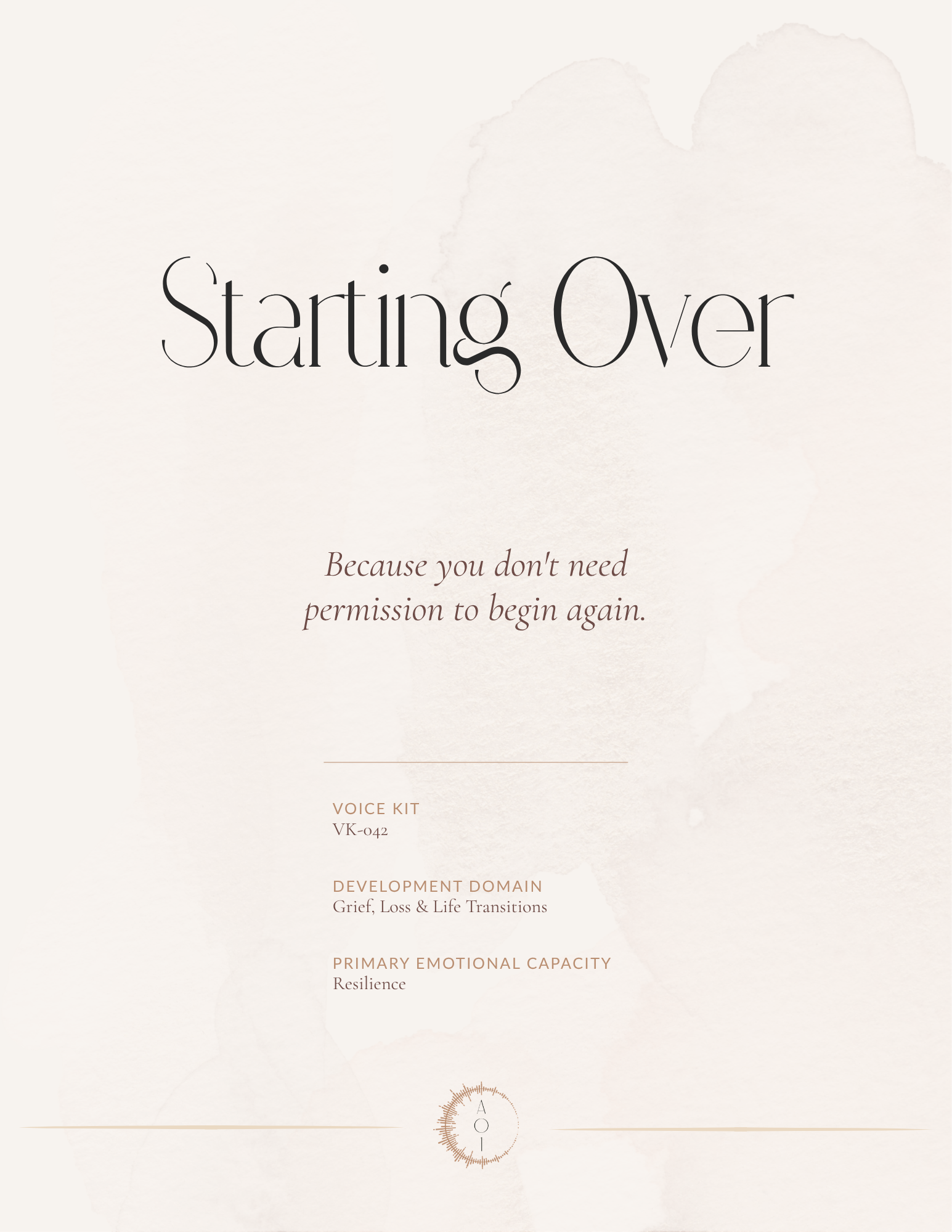 Starting Over