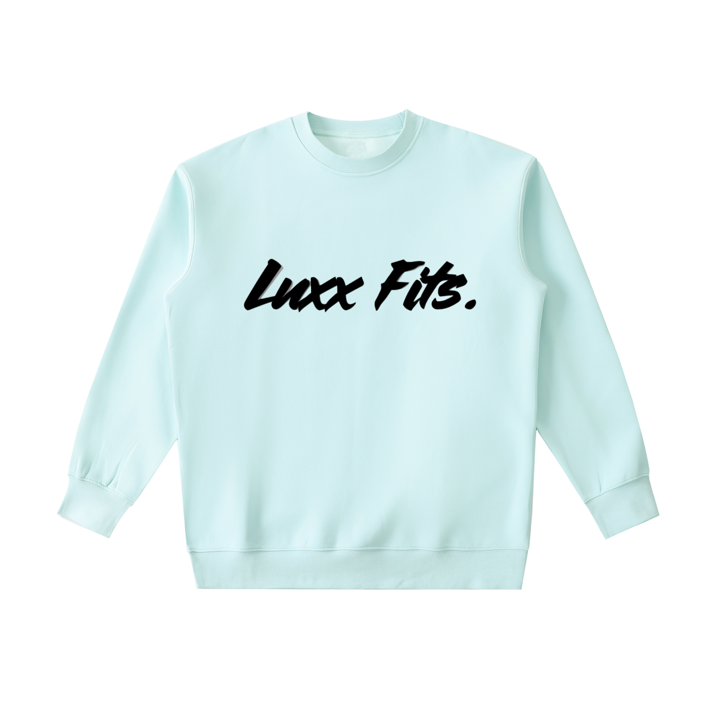 "LUXX FITS" Water blue Heavyweight Crewneck Sweatshirt