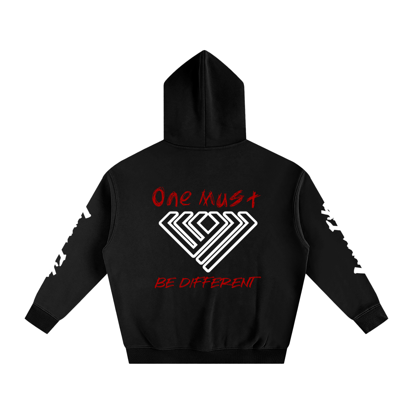 "One must be different" Oversized Fleece Hoodie