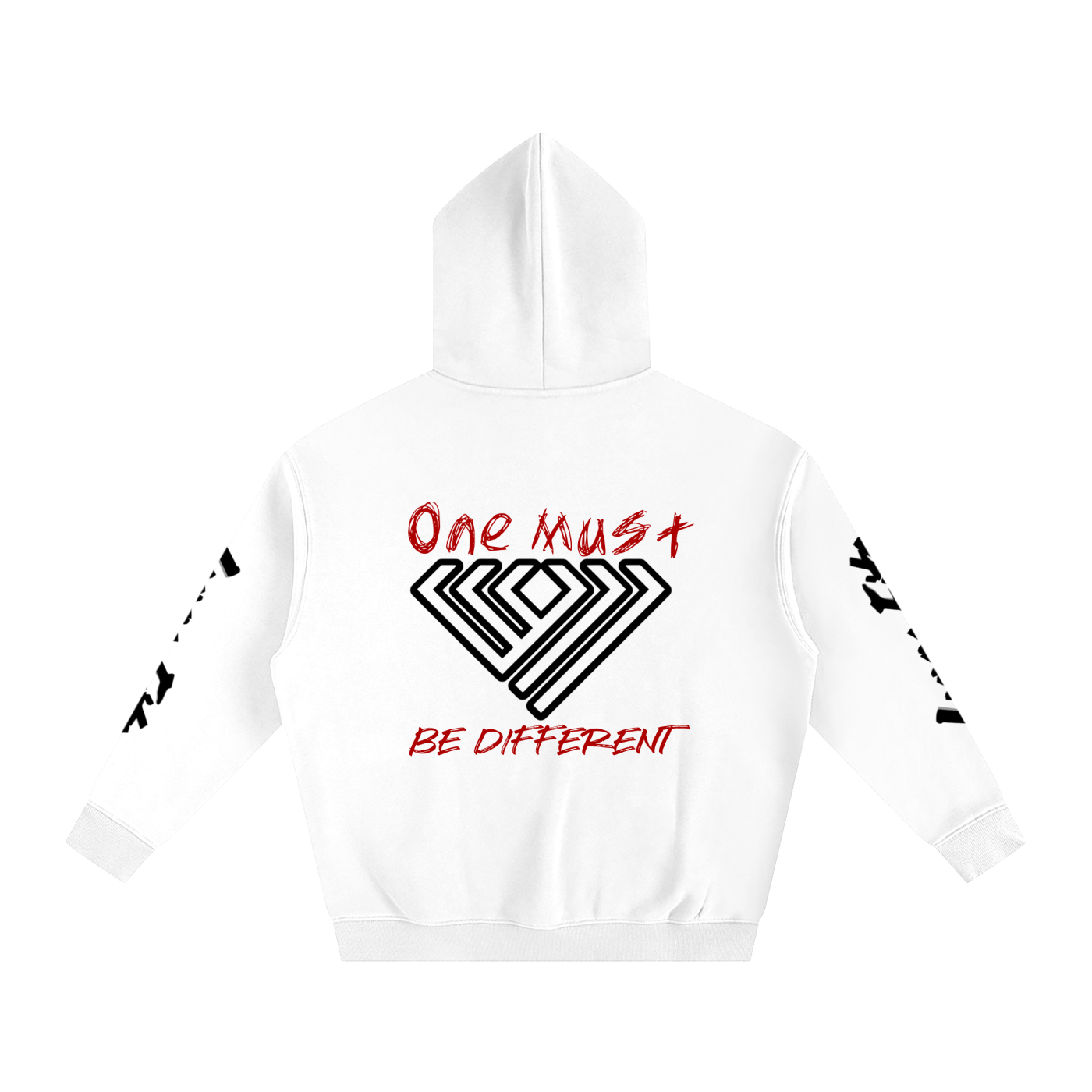 "One must be different" Oversized Fleece Hoodie