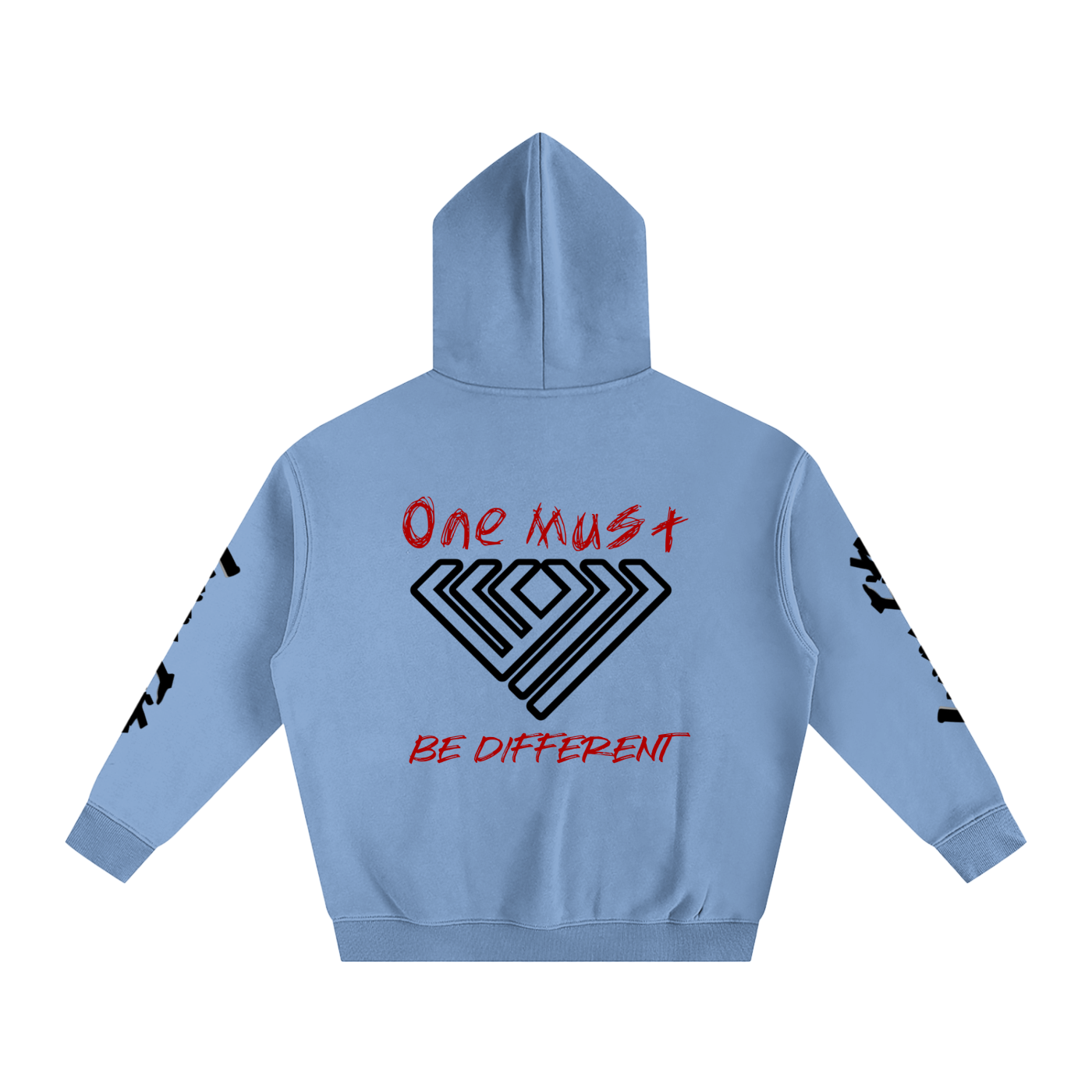 "One must be different" Oversized Fleece Hoodie