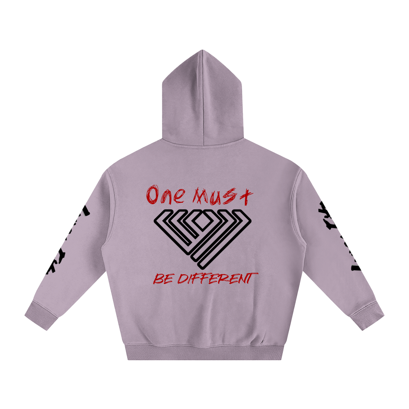 "One must be different" Oversized Fleece Hoodie