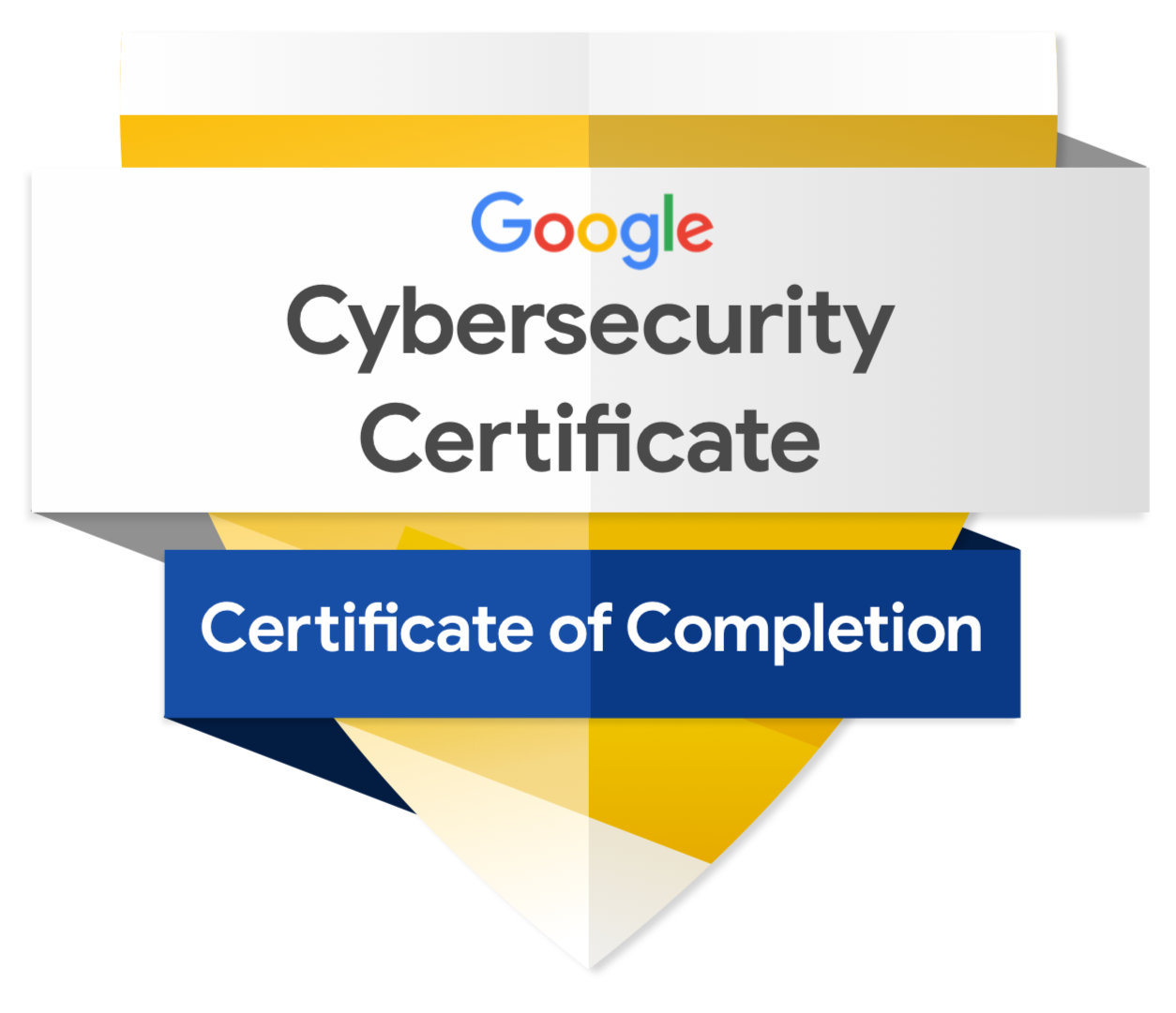 Certificado de finalización de Google en ciberseguridad