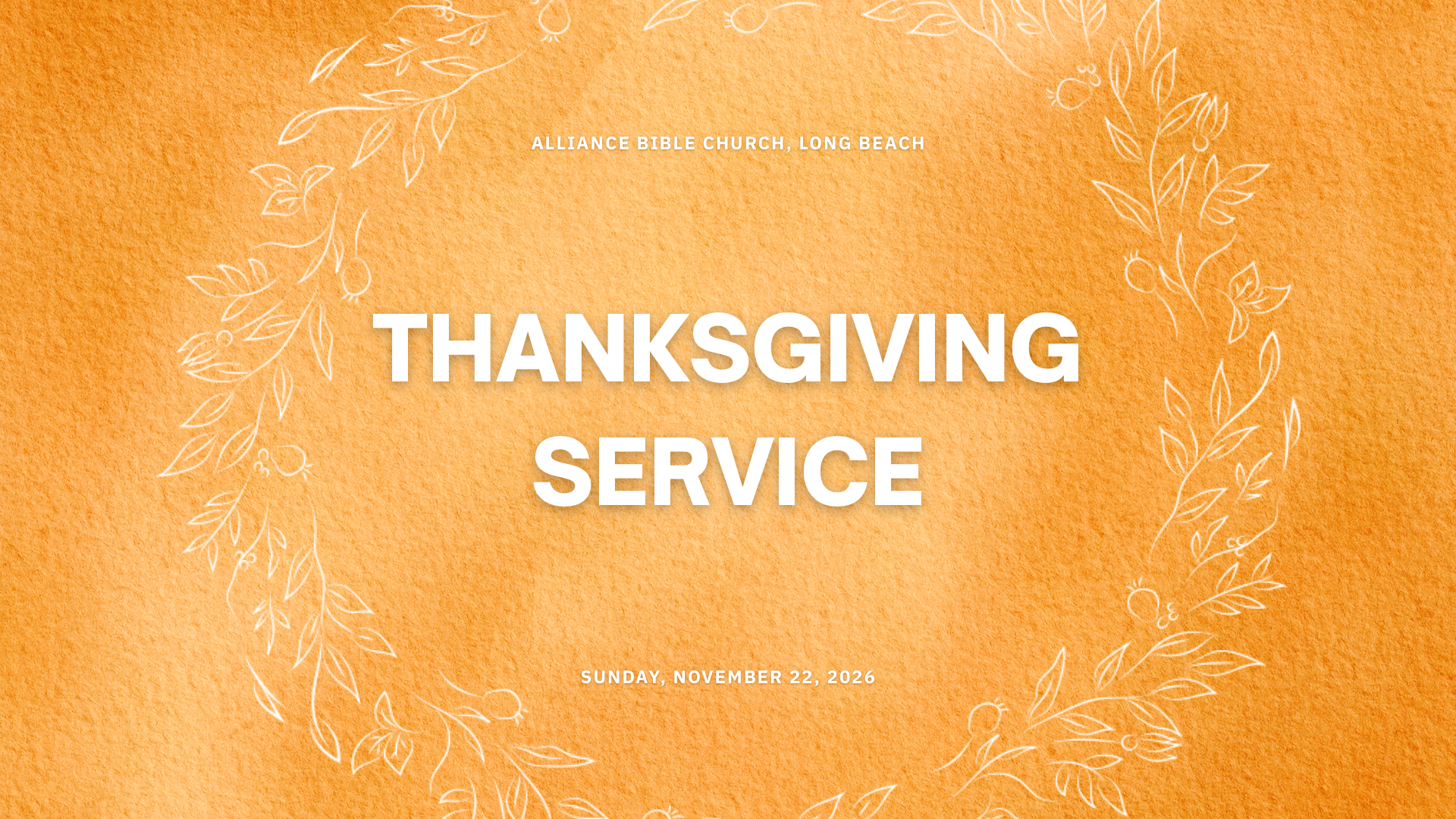 Thanksgiving Sunday