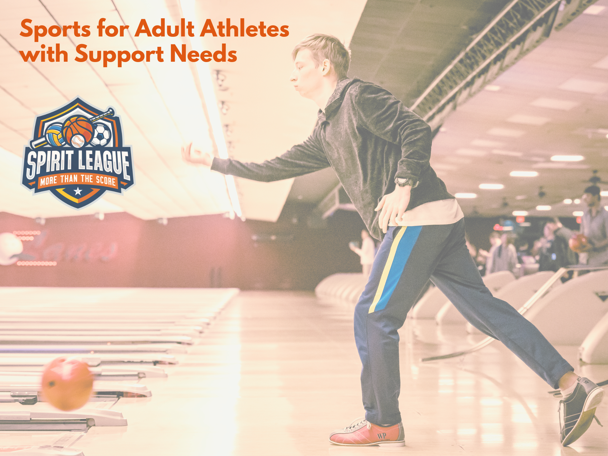 front of adult bowling table card for Spirit League 2026