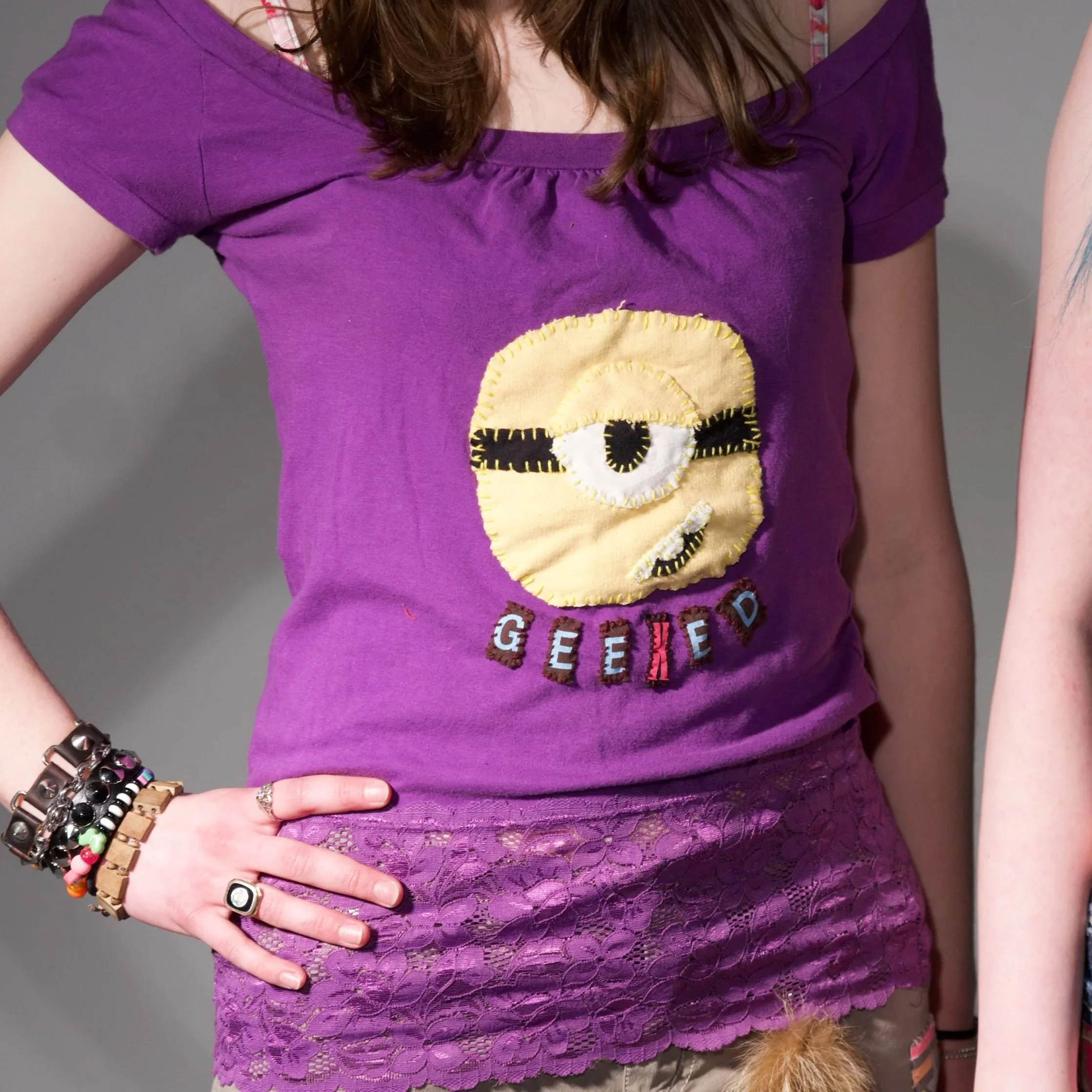 "Geeked" Minion Patchwork Top