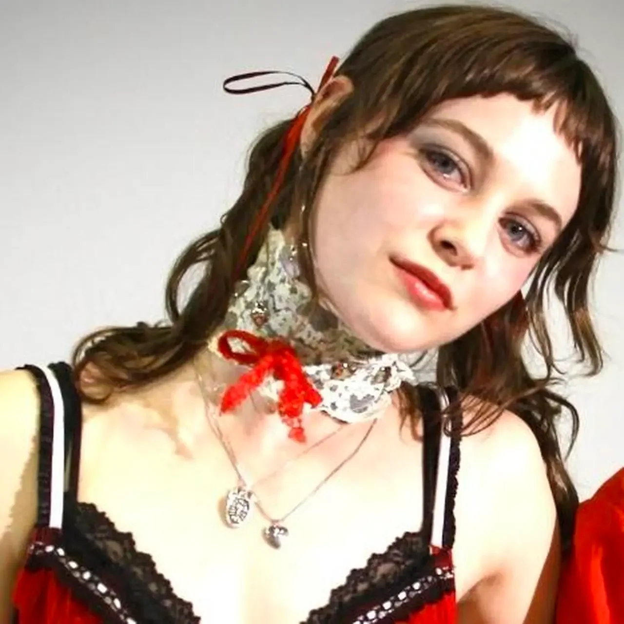 White Lace Studded Choker ✧˖°