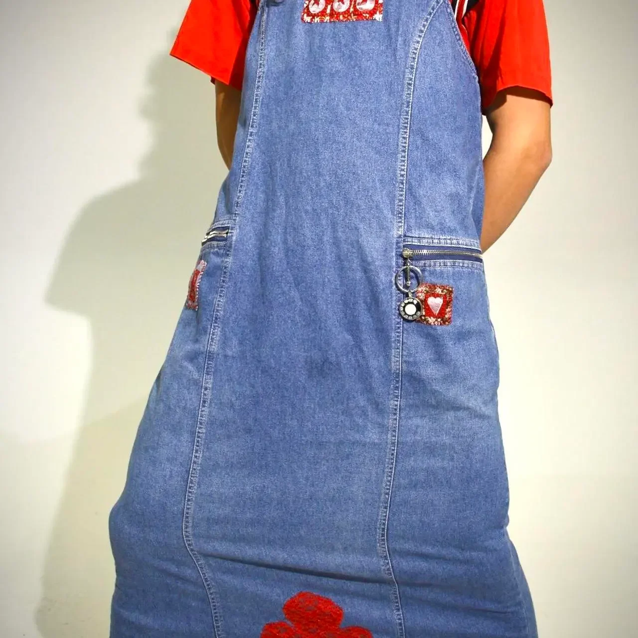 Demin Apron Dress 𓏲ּ𝄢