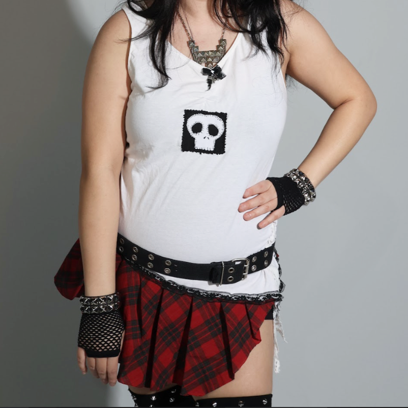 Skull Patch Mini Dress