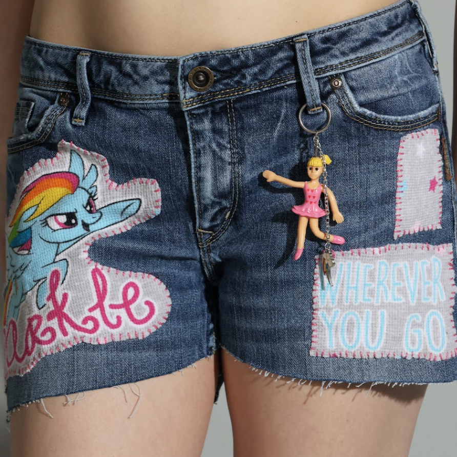MLP Patchwork Shorts⋆.ೃ࿔*:･
