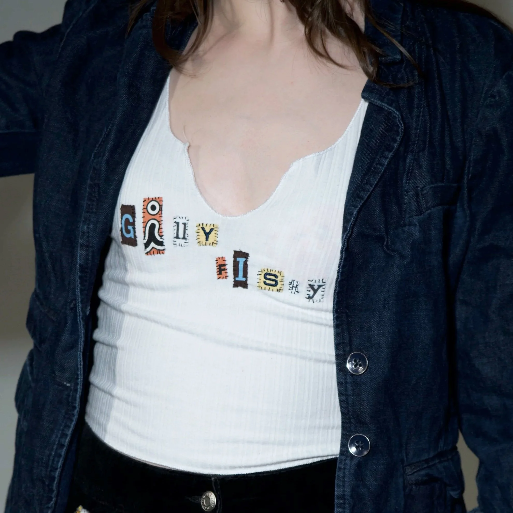 GillyFishy White Tank Top