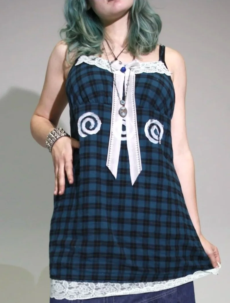 Blue & White Babydoll-dress ‏꩜