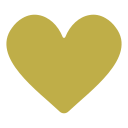 A gold-colored heart shape