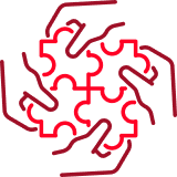 Hands piecing together a puzzle